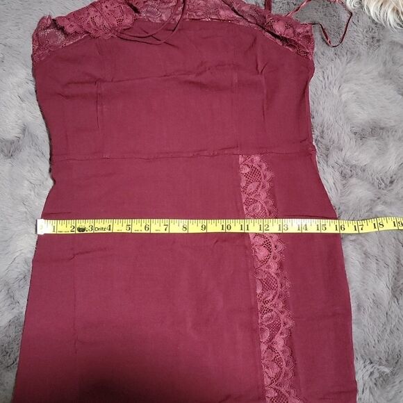 NWT Free People Burgandy Premonitions Dress Vetiver Bloom-L - Picture 12 of 12